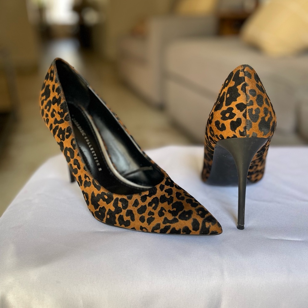 Zara animal print heels